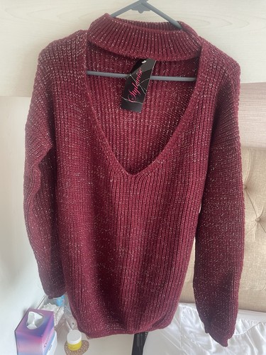 Ladies burgundy glitter long - ladies,