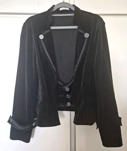 Indigo sky black velvet blazer - indigo,