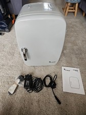 Cristal 14 Ltr Retro Portable Grey Mini Fridge MNBX14 For Cars, Caravans & Home