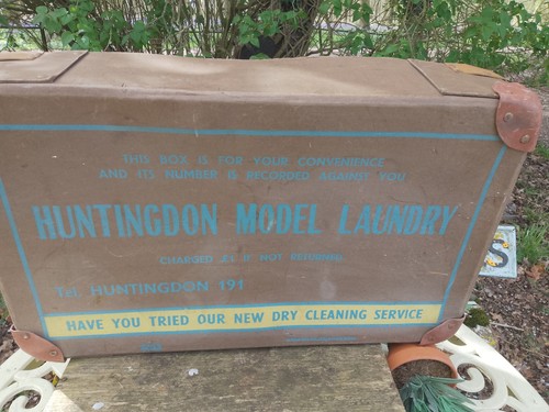 Vintage card laundry box - vintage, dated