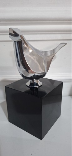 Vintage mcm chrome - chrome, bird