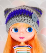 Handmade hat for Blythe or Tangkou doll. Hat for bjd. Handmade Hat.
