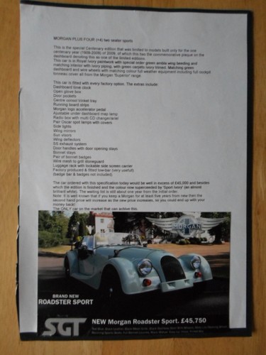 Morgan plus four centenary - four,
