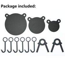 AR500 Hanging Targets Rifle Steel Shooting Set 4" 6" 8" Targets With Hooks