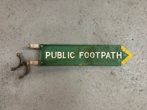 Vintage public footpath sign - vintage,