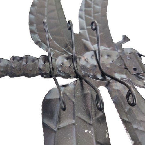 Wrought iron dragonfly wall - iron,