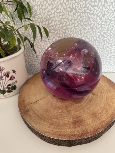 Large pink purple glass - large,