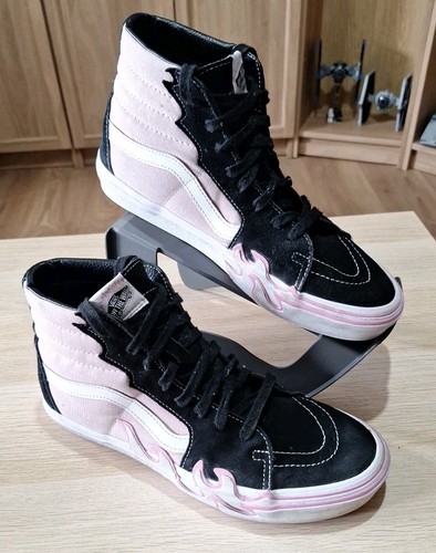 Vans pink black - vans, sk8-hi