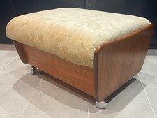 G Plan Saddle Ottoman Footstool Pouffe Storage Teak Vintage MCM Mid-Century