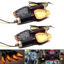 4X Motorcycle LED Arrows Amber Turn Signals Blinker Lights Indicator Universal