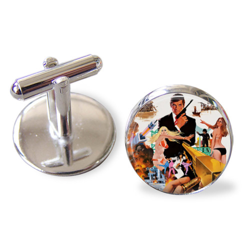 Bond cufflinks golden gun - bond,