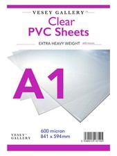 Clear Acetate PVC. 4 Sheets
