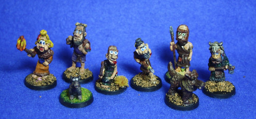 Painted cartoon cavemen - cavemen, and