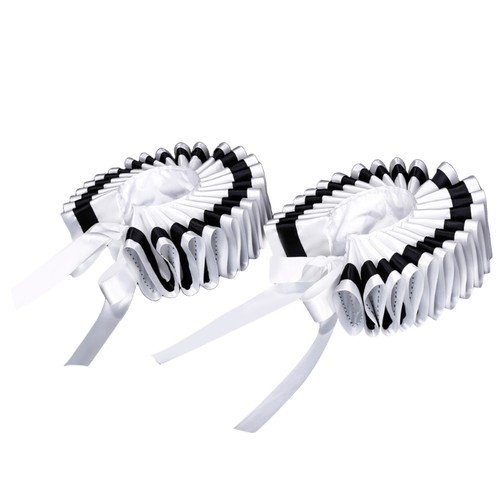 Victorian black edging ruffled - black,