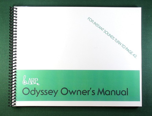 Korg arp odyssey - korg, instruction