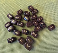 Mahogany Obsidian Rune Stones