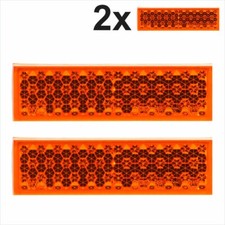 2x Self-Adhesive Amber Orange