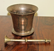 Bronze Mortar and Brass Pestle-639