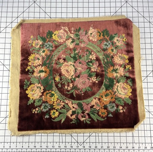 Antique plush velvet floral - antique,