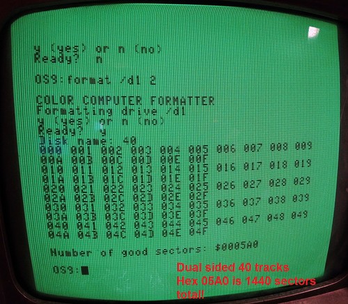 Tandy color computer floppy - color,