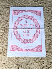 New Culture Vulture Je Mange Du Chocolat Si Je Veux 71.5 x 48cm 100% Cotton