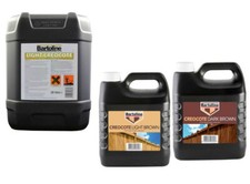 Creocote Creosote Oil Based Timber Shed Fence Trellis Stain Dark Light Bartoline