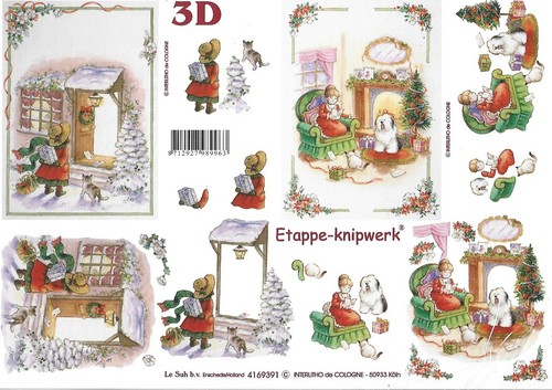 Christmas theme decoupage - christmas,