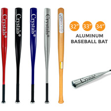 32/34" Heavy Duty Metal Baseball Bat Rounder Softball Pole Stick Stainless Steel