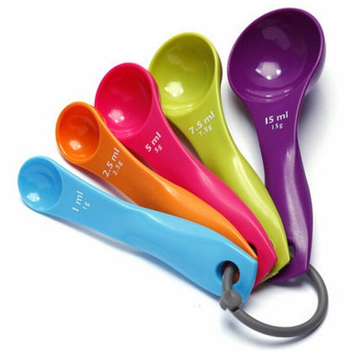 5pcs colorful measuring spoons - colorful,