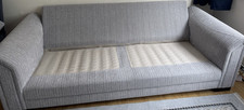 DFS Grey Striped Fabric Sofa