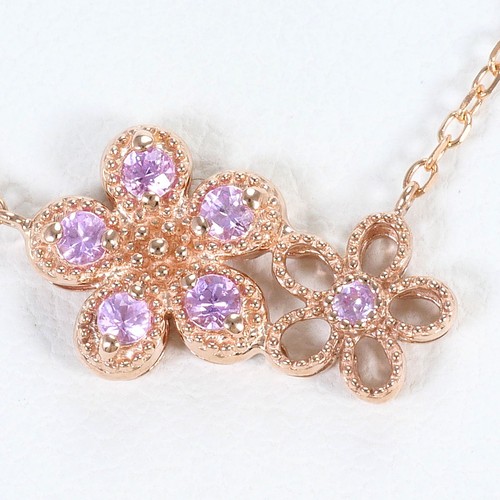 K10 gold necklace pink - necklace,