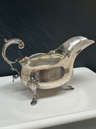 Vintage silver plated gravy - silver,