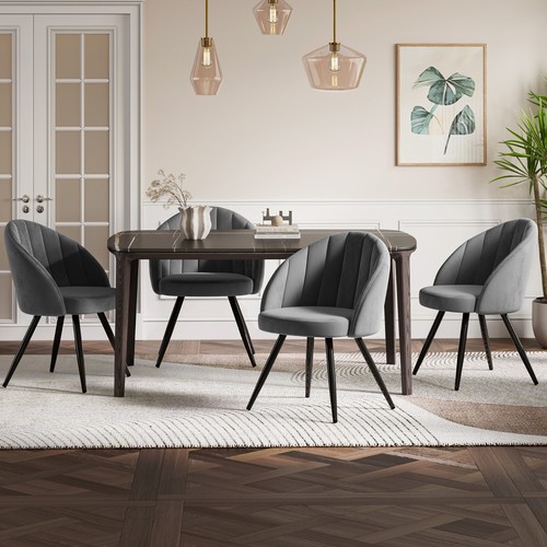 Dining chairs pcs faux - chairs, 2/4