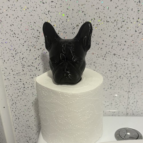 French bulldog toilet roll - french,