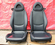 SMART CAR 450 ROADSTER 452 1998-2007 - PAIR OF HEATED BLACK LEATHER SEATS