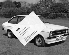  FORD ESCORT  MK2 RS MEXICO.  PRESS PHOTOS X2, 8X10, FORD MOTOR COMPANY