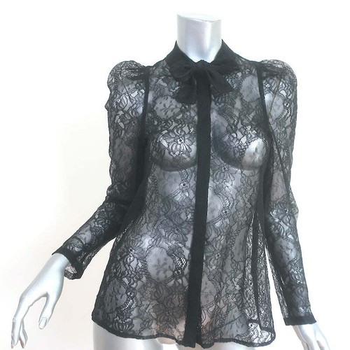 Givenchy lace tie - lace, tie-neck