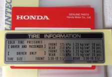 Genuine honda tyre info - genuine,