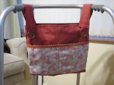BAG FOR WALKING FRAME/ZIMMER FRAME 4 POCKET - RUST - FOX