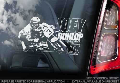 Joey dunlop car window - joey,