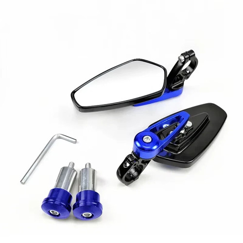 Cnc aluminium bar end mirrors - aluminium,