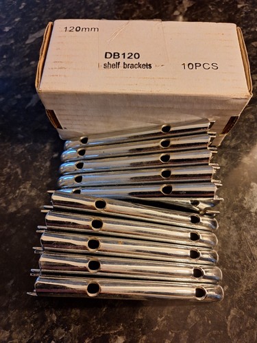 Silver shelf brackets - shelf,