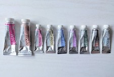 Holbein Artists' Watercolour Paint Tubes x9 (Pinks, Purples etc)