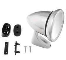 Classic Mini Door mirror  LH - Flat 3.5" Chrome bullet racing style