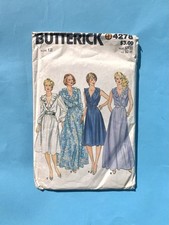 BUTTERICK 4278 Sewing Pattern 1980s Misses Dress Loose Fitting Size 12 Cut / VG