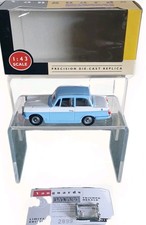 LLEDO VANGUARDS TRIUMPH HERALD BLUE / WHITE DIECAST COLLECTOR SCALE 1:43 VA5011 