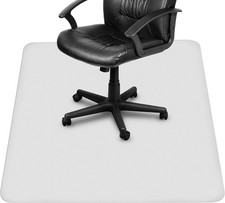 BELLE VOUS Heavy Duty Transparent Chair Floor Mat - L120 x H120cm