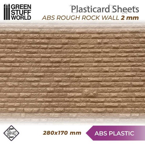 Abs plasticard rough rock - plasticard,