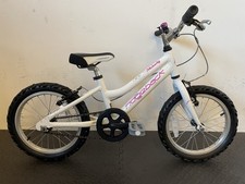 Ridgeback Melody 16 Inch Kids Bike White and Pink.