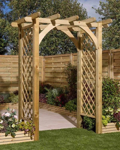 Wooden garden arch - wooden,